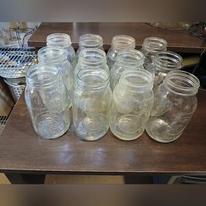 Classic Clear Glass Mason Jars Set
